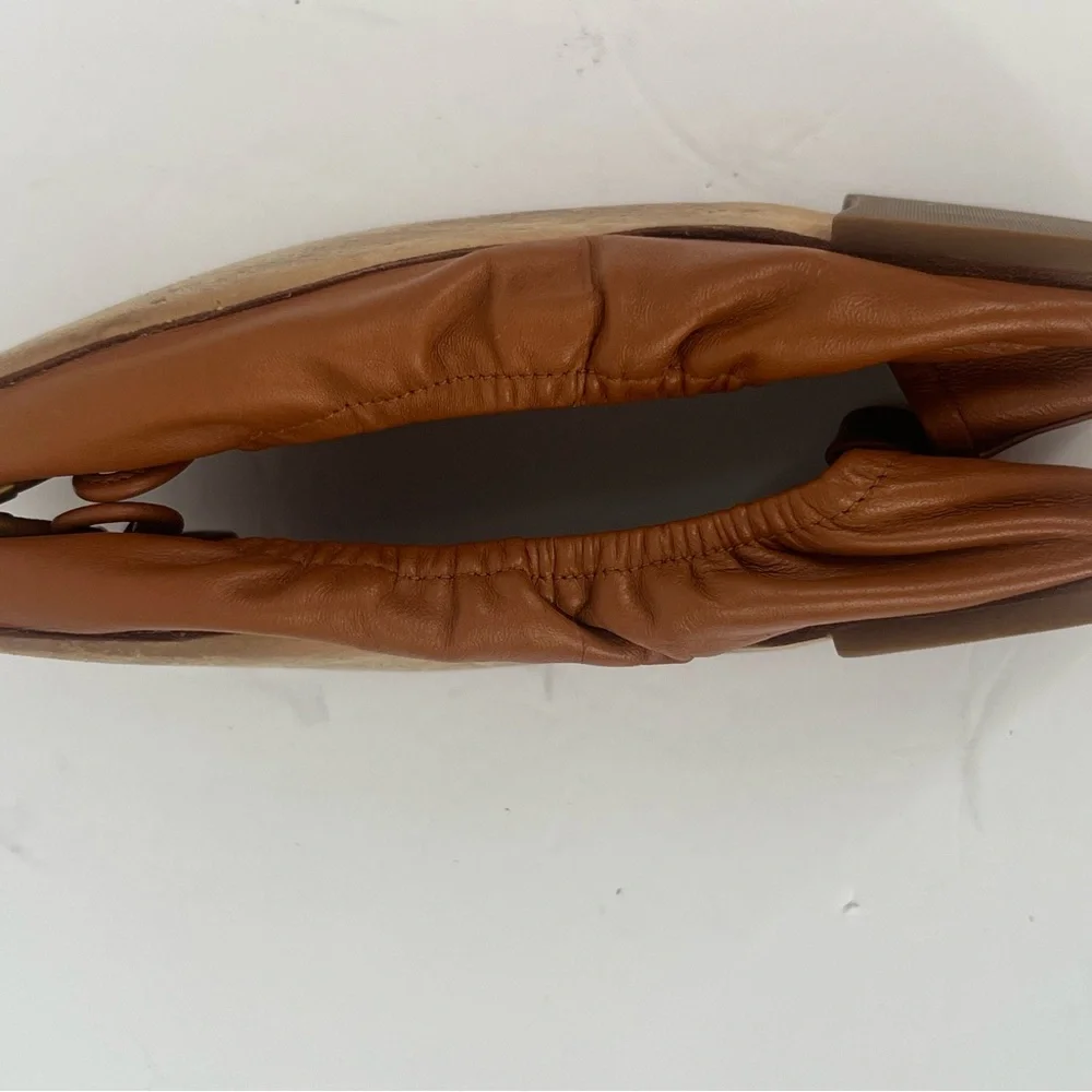 TORY BURCH Brown Leather Ballet Flats 8
